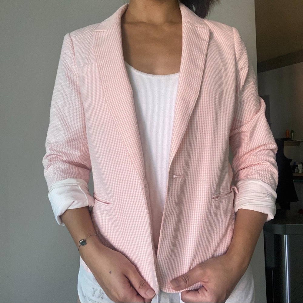 Tommy Hilfiger pink boxed blazer